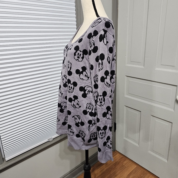 Torrid Disney Mickey Mouse Print Knitted Grey Sweater - Picture 3 of 7